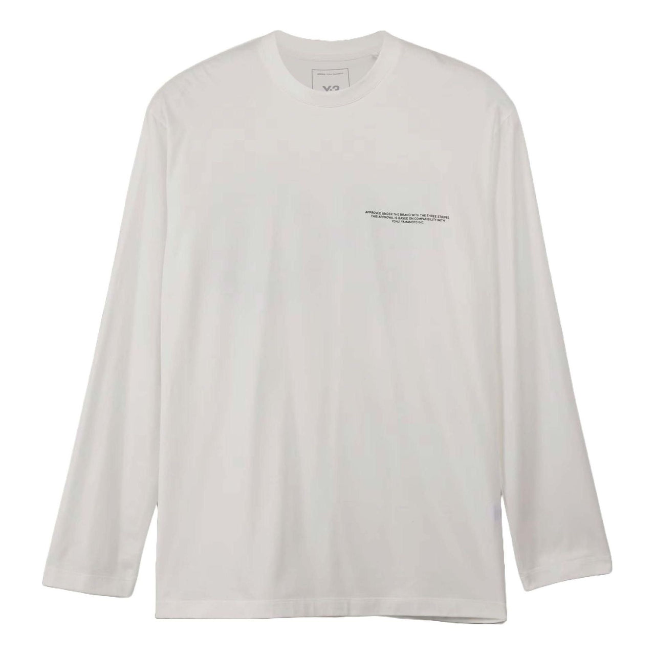 adidas Y-3 Logo Long Sleeve T-shirt 'Core White' JE9279
