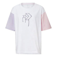 (WMNS) Converse Logo Printed T-Shirt 'White Pink' 10020854-A01