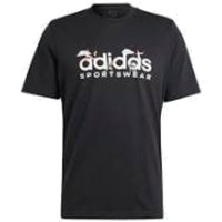 adidas Landscape Sportswear Graphic T-Shirt Asia Sizing 'Black White' IS2863
