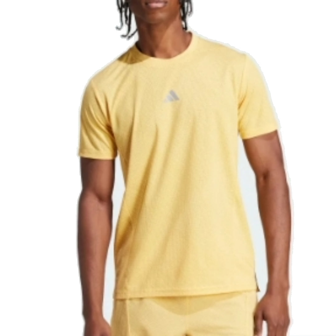 adidas Designed for Training HIIT Workout HEAT.RDY T-Shirt Asia Sizing 'Yellow' IS3706