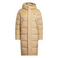 adidas Duck Down Long Jacket 'Tan' HZ2599