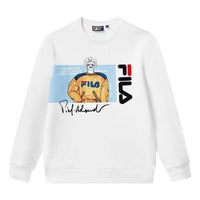 FILA Logo Graphic Sweater 'White Black' F11M118204F-WT