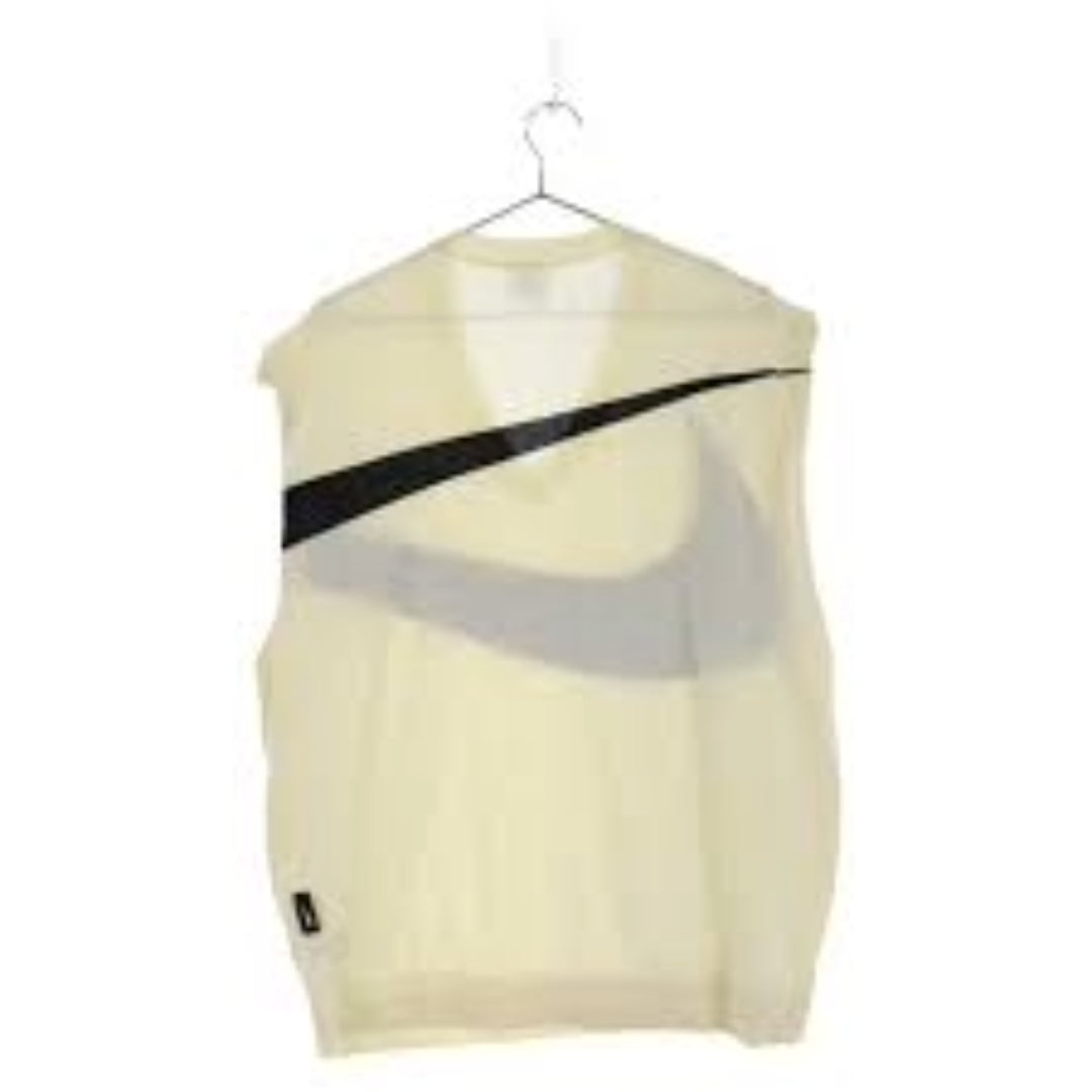 Nike Swoosh Sweater Vest 'White Black' FD2874-113