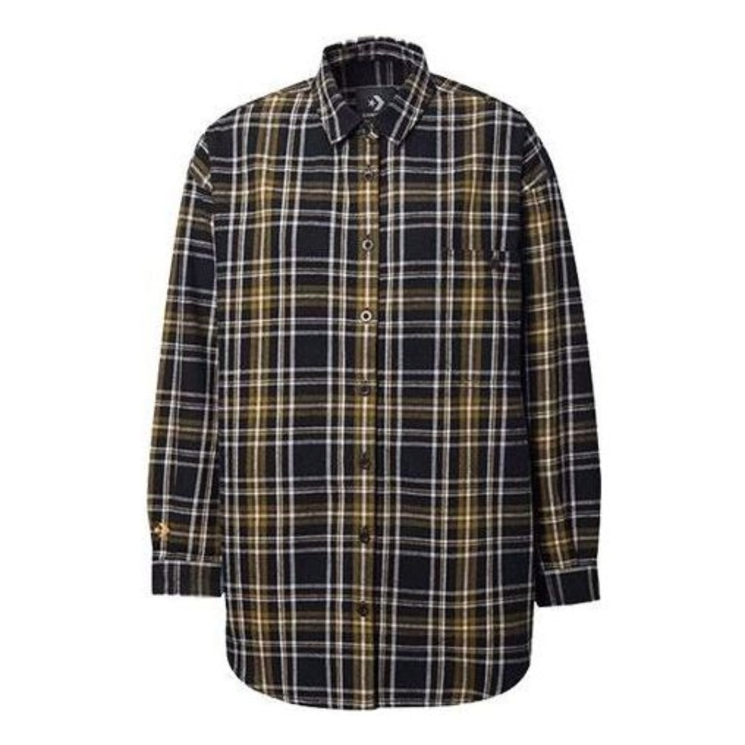 (WMNS) Converse Woven Jacket 'Black Yellow' 10020880-A01