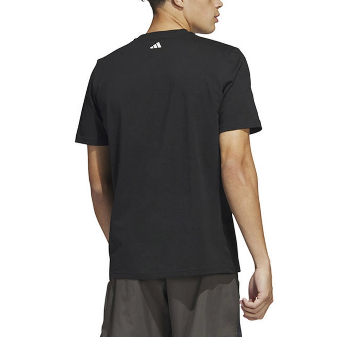 adidas Chain Net Basketball Graphic T-Shirt 'Black Pink Blue' IC1862