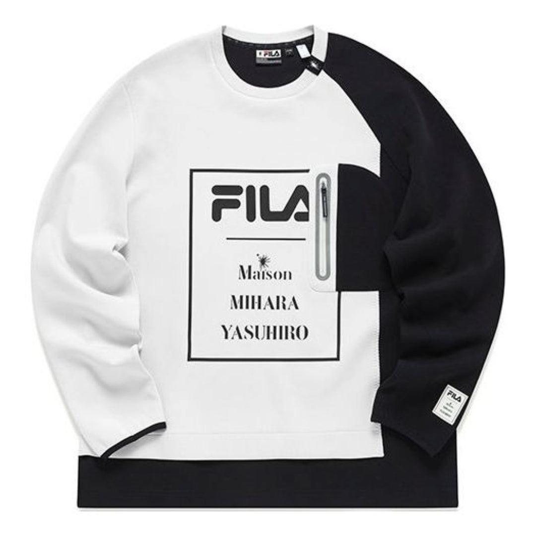 FILA x Mihara Yasuhiro Lettrer Printed Sweater 'White Black' F11M143204F-IV