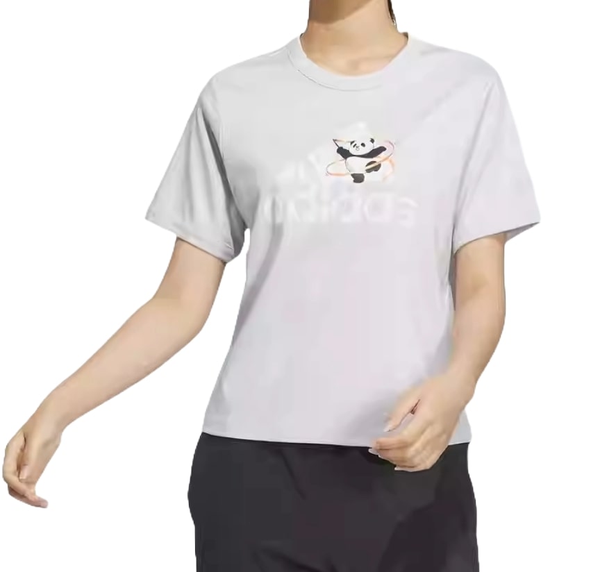 (WMNS) adidas China T-Shirt 'Grey White' JI6865