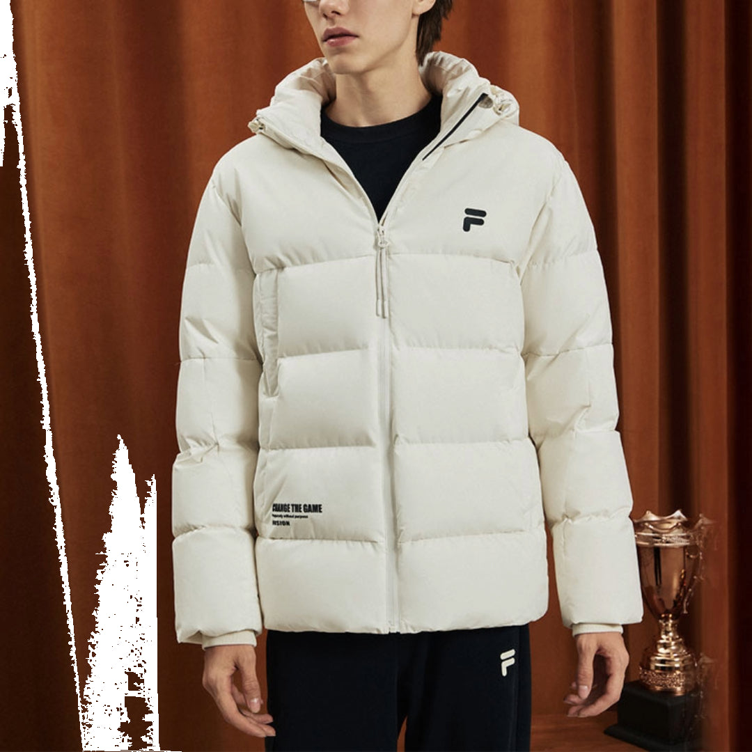 FILA FUSION Hooded Down Jacket 'White' T11M341903A-GY