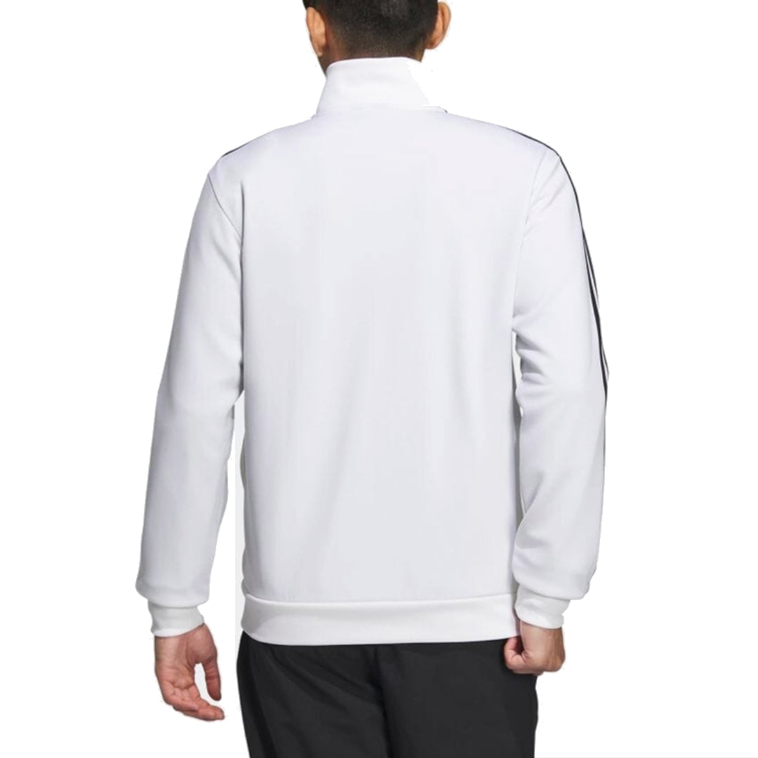 adidas Sportswear 3S Regular Fit Double Knit Track Top 'White Black' IA9448
