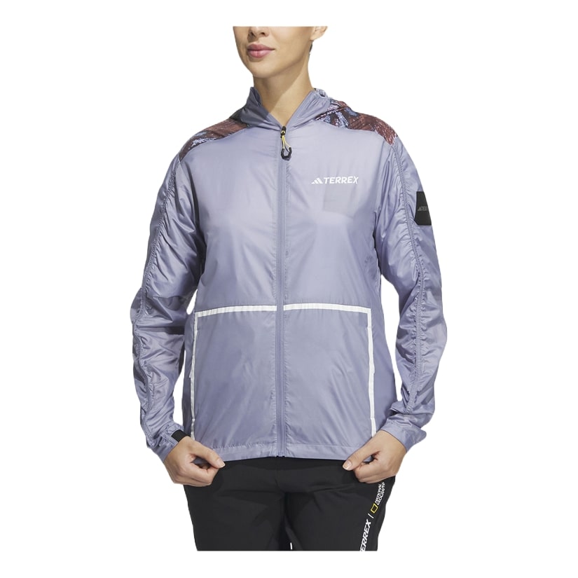 (WMNS) adidas x National Geographic Wind.Rdy Jacket 'Purple' HY4693