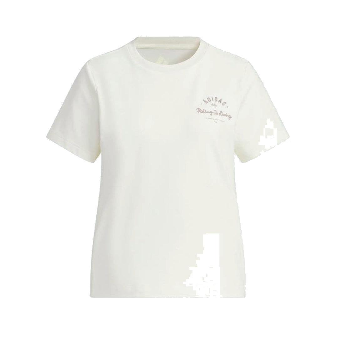 (WMNS) adidas Verbiage Short Sleeve T-Shirt Asia Sizing 'Whtite' JN7777