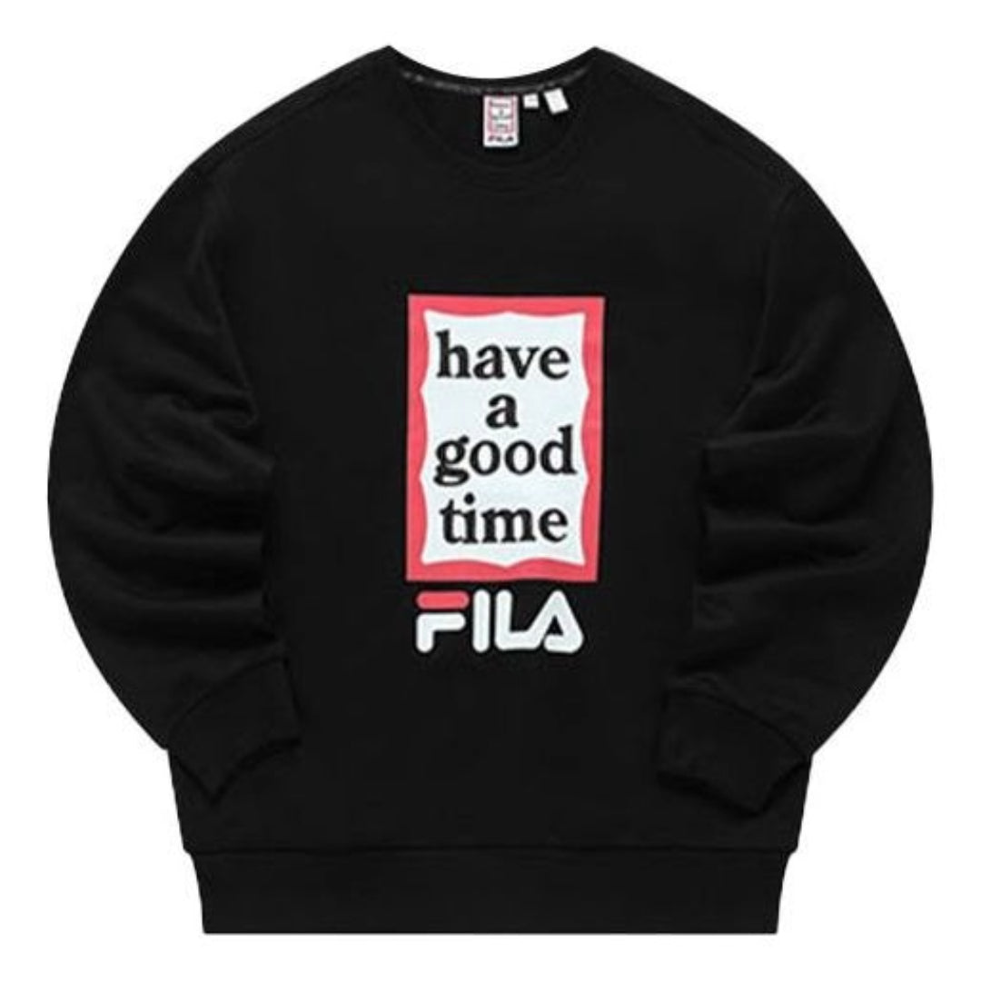 FILA x Have a good time Sweater 'Black White Red' F11U149204F-BK
