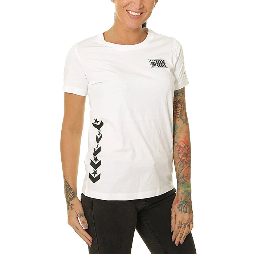 (WMNS) Converse Voltage T-Shirt 'White Black' 10017752-A02