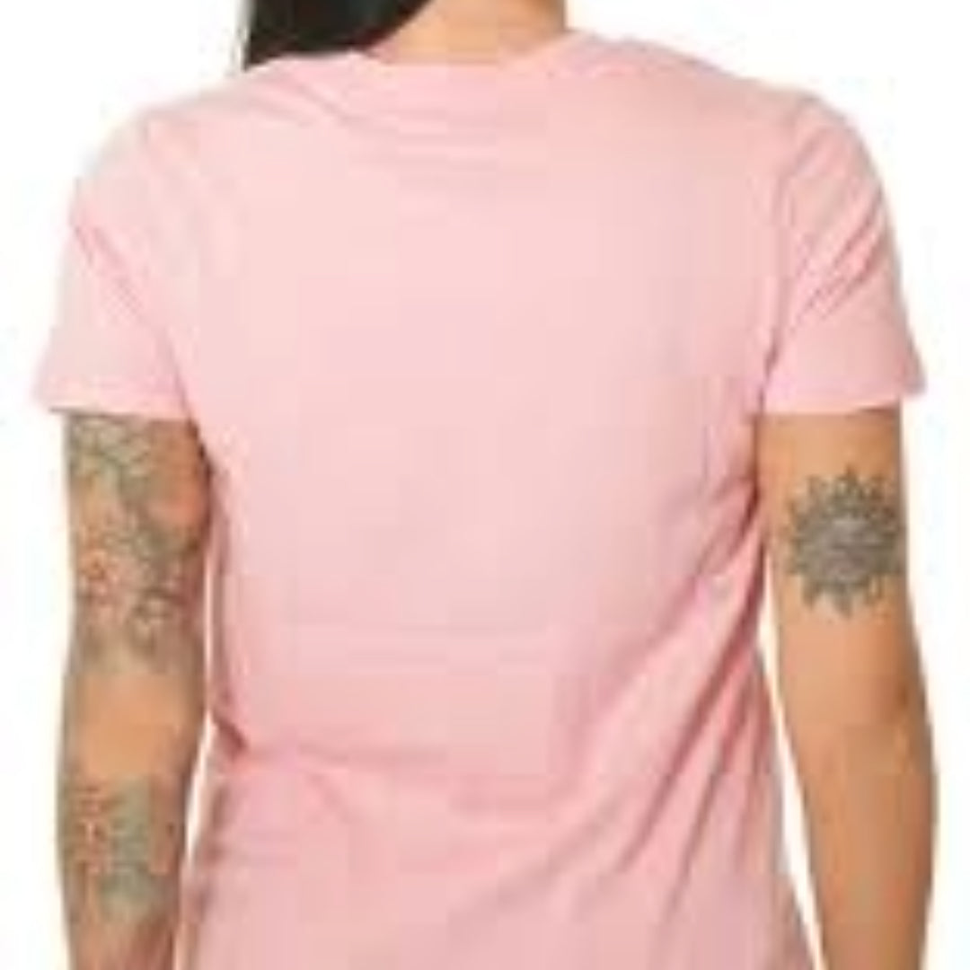 (WMNS) Converse Center Front Logo T-Shirt 'Pink White' 10018268-A02