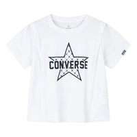 (WMNS) Converse Logo Printed T-Shirt 'White Black' CV2422055GS-002