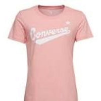 (WMNS) Converse Center Front Logo T-Shirt 'Pink White' 10018268-A02