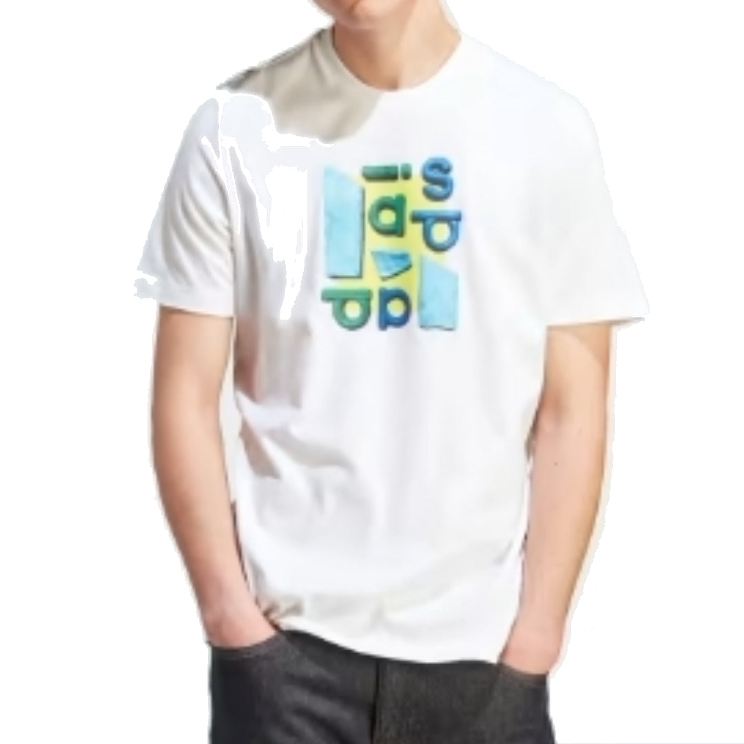 adidas Sportswear Photo Real Two-Tone T-Shirt 'White Blue' HY1335