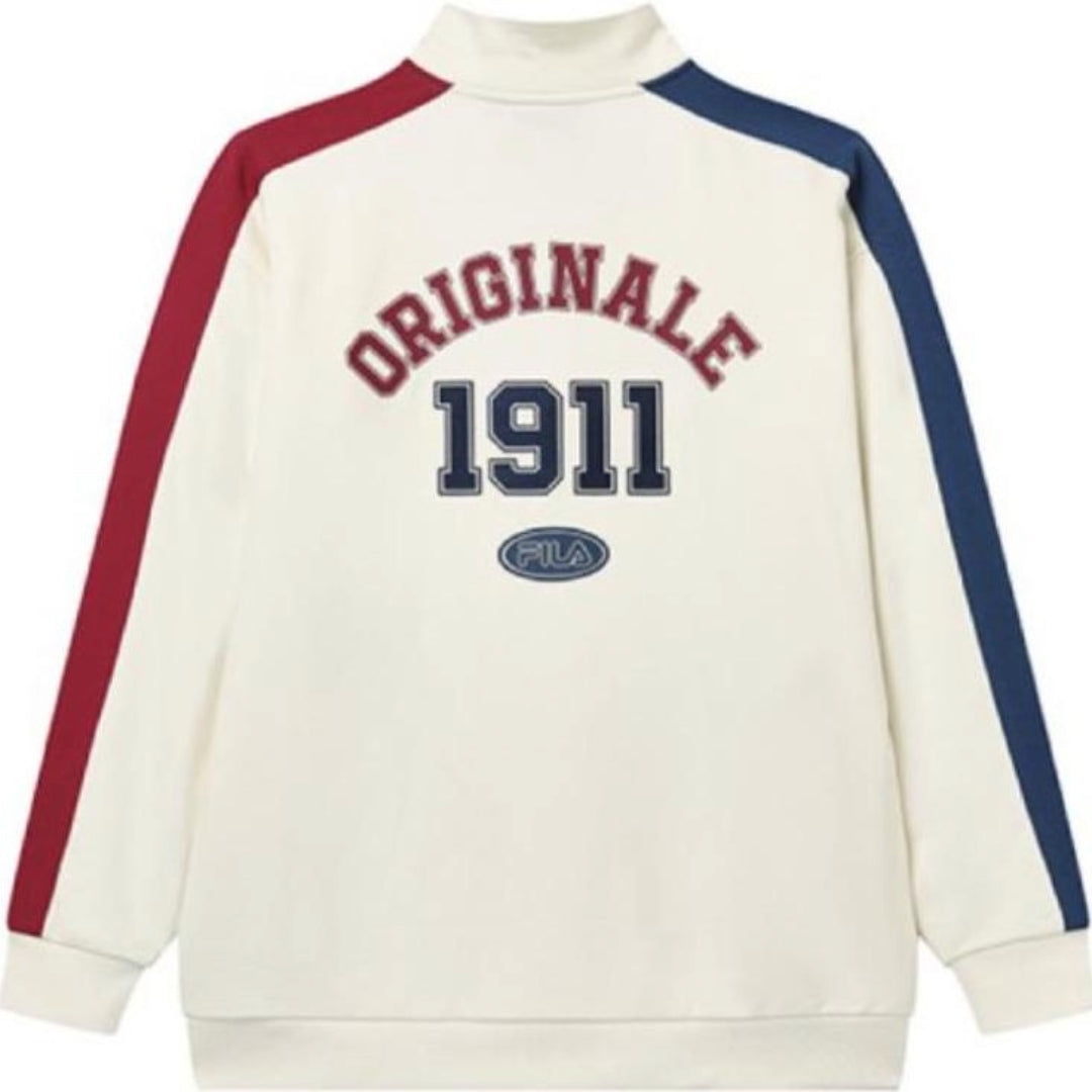 FILA Logo Stylish Casual Pullover Sweatshirt 'White Multi-Color' F11U239299F-IV
