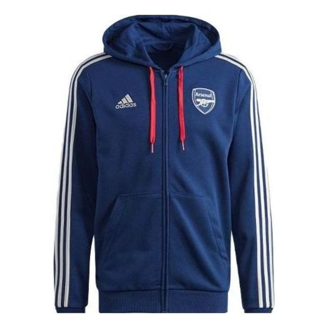 adidas Arsenal DNA Full-Zip Hoodie 'Blue White' HZ2071