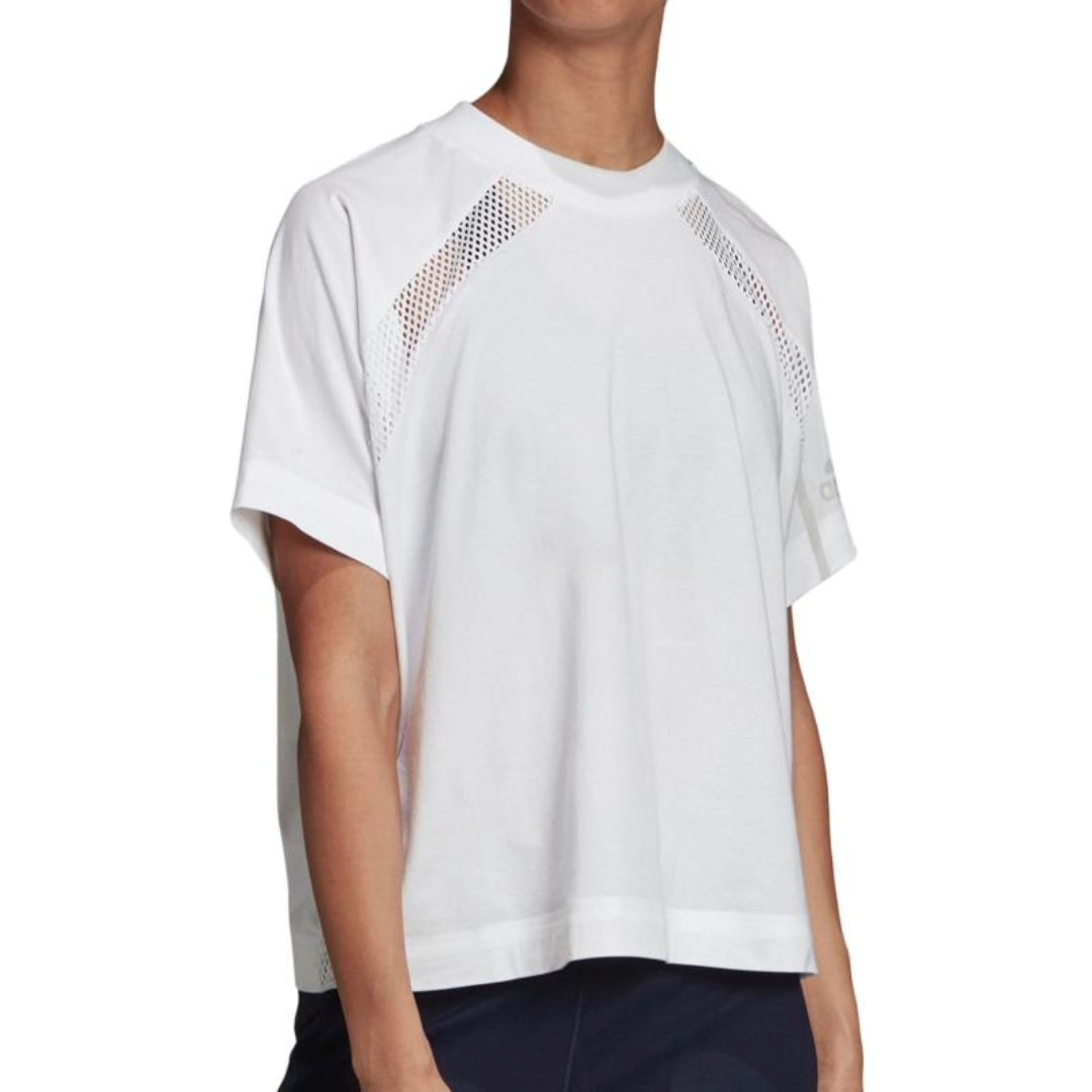 (WMNS) adidas Z.N.E. T-Shirt Asia Sizing 'White' EJ8740