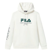 FILA Logo Graphic Hoodie 'White Green' F11M319206F-WT