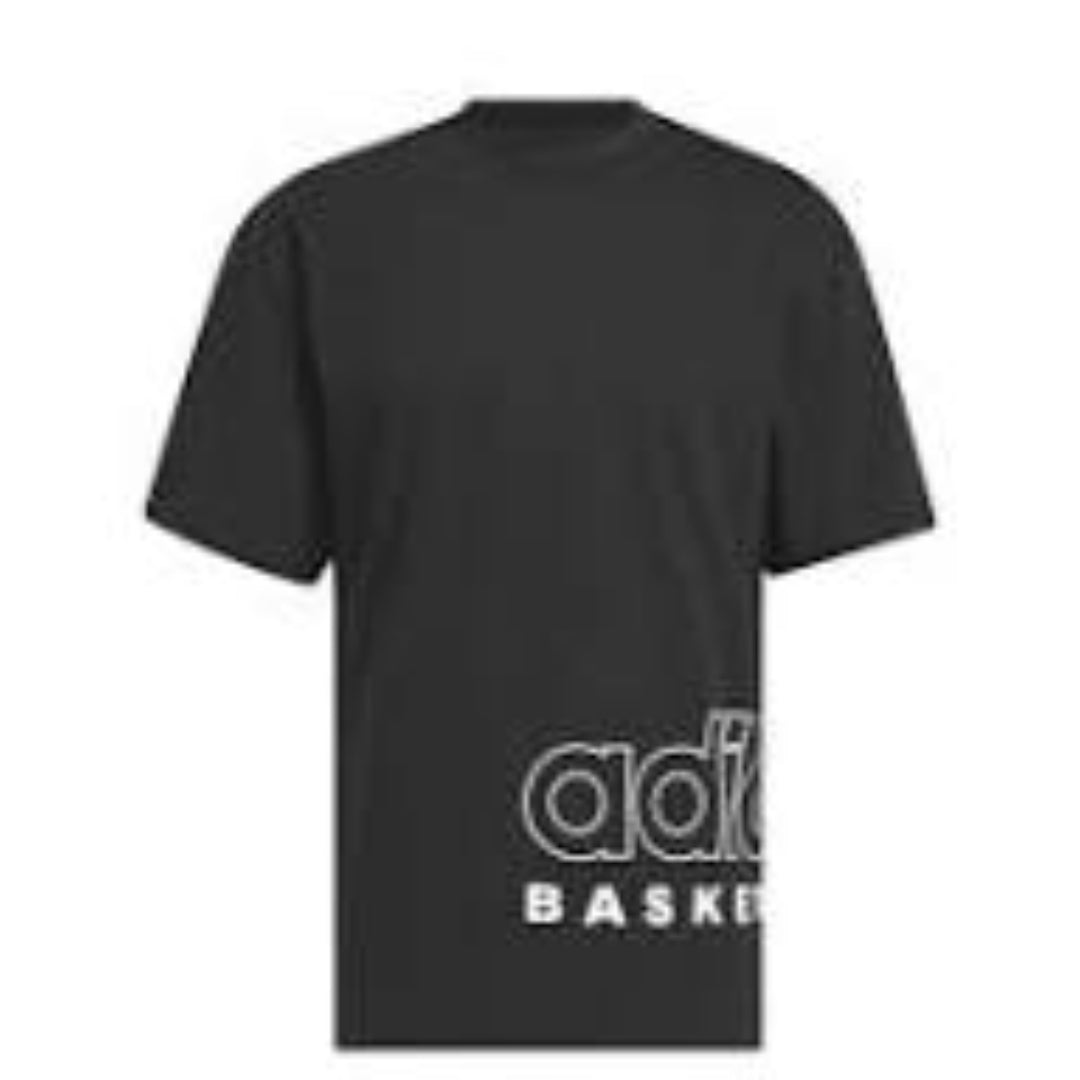 adidas Basketball Select T-Shirt Asia Sizing 'Black White' IR9267