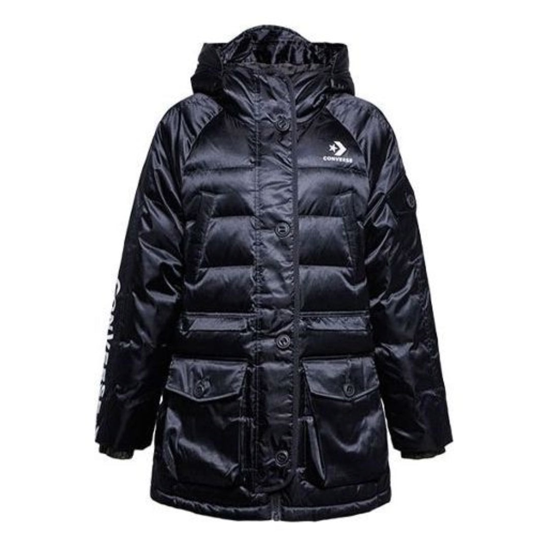 (WMNS) Converse Iridescent Sideline Down Fill Jacket 'Black' 10006987-A02