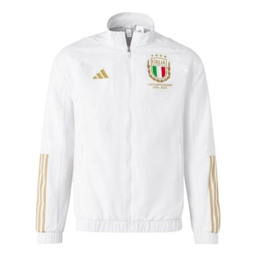 adidas Italy 125th Anniversary Jacket Asia Sizing 'White Gold' HY5437