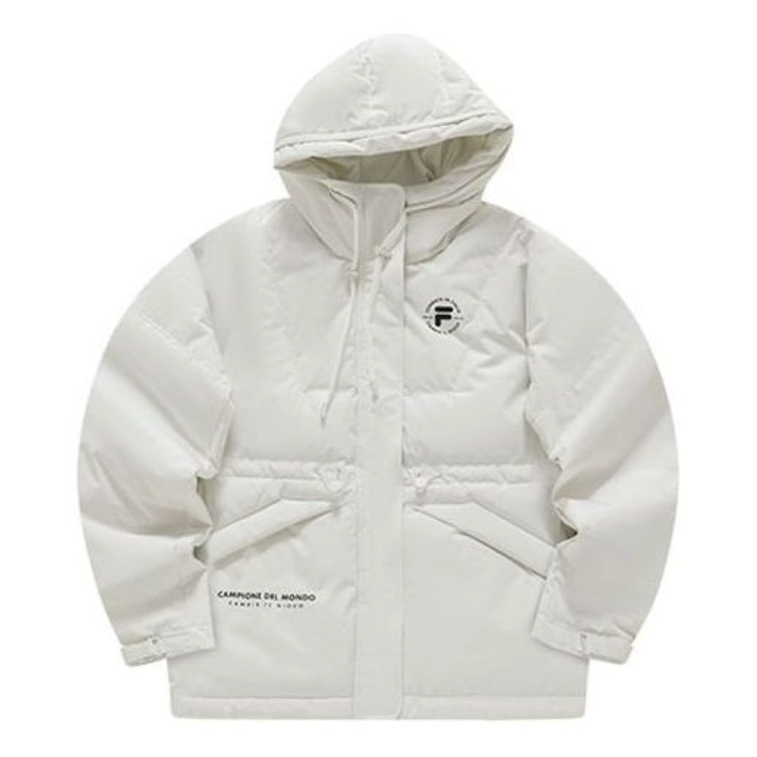 (WMNS) FILA FUSION Hooded Down Jacket 'White' T11W345911F-WT
