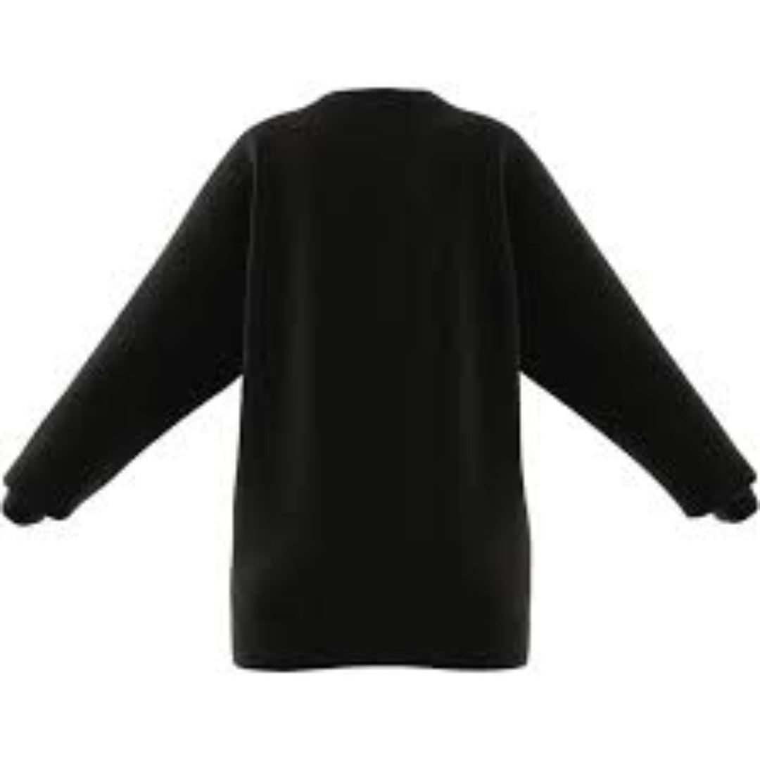 (WMNS) adidas Essentials Logo Extra Large French Terry Loose Fit Sweatshirt Asia Sizing 'Black White' IC8798