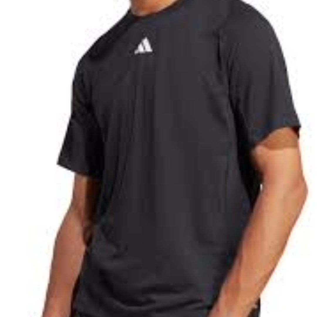 (WMNS) adidas Train Icons 3 Bar Logo Training T-Shirt 'Black Red Blue' HS7519