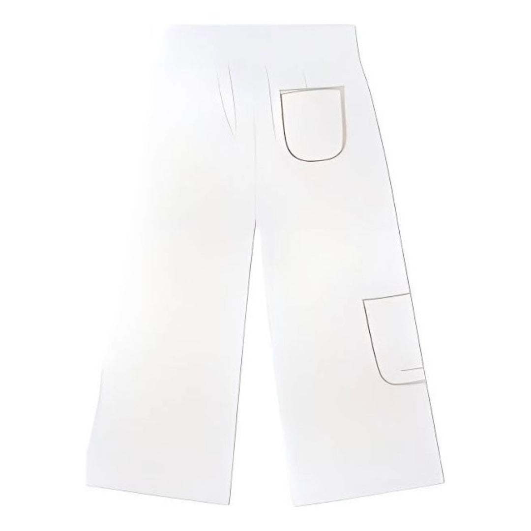 (WMNS) Converse Knit Cargo Straight Casual Pants 'White' 10021453-A02