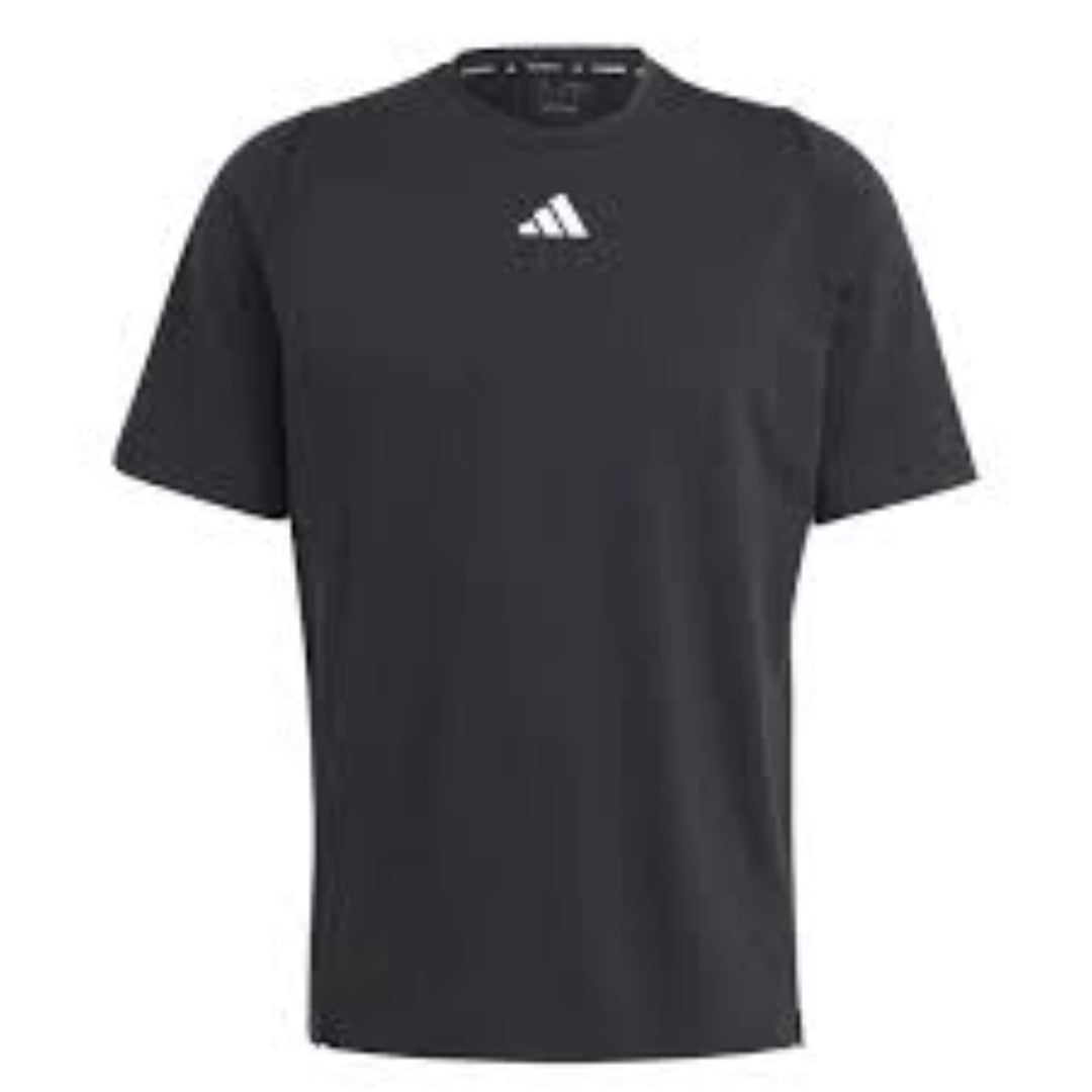 (WMNS) adidas Train Icons 3 Bar Logo Training T-Shirt 'Black Red Blue' HS7519