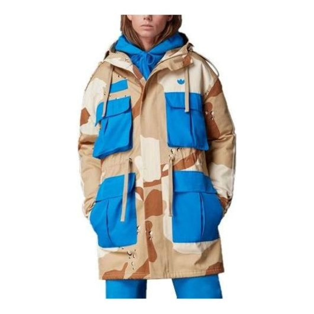 adidas Blue Version Parka Jacket 'Tan Blue' H33494