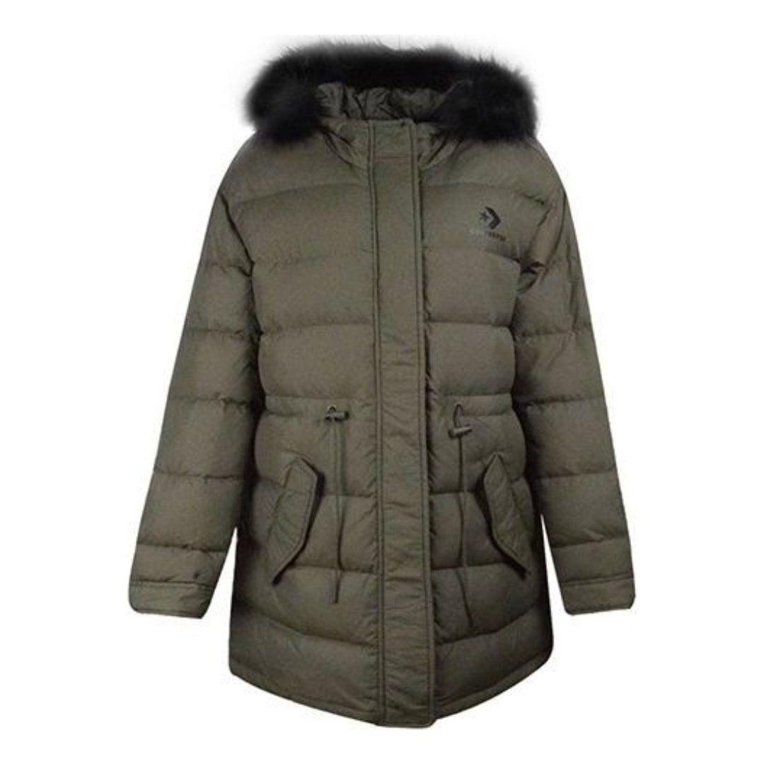 (WMNS) Converse Long Down Jacket 'Green' 10007727-A01