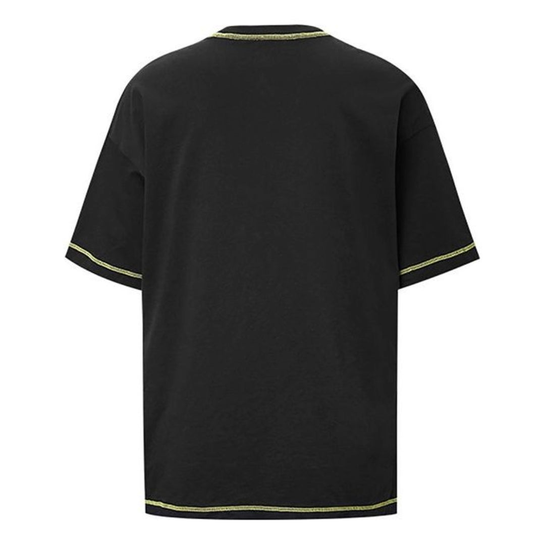 (WMNS) Converse Casual T-Shirt 'Black Yellow' 10018923-A01