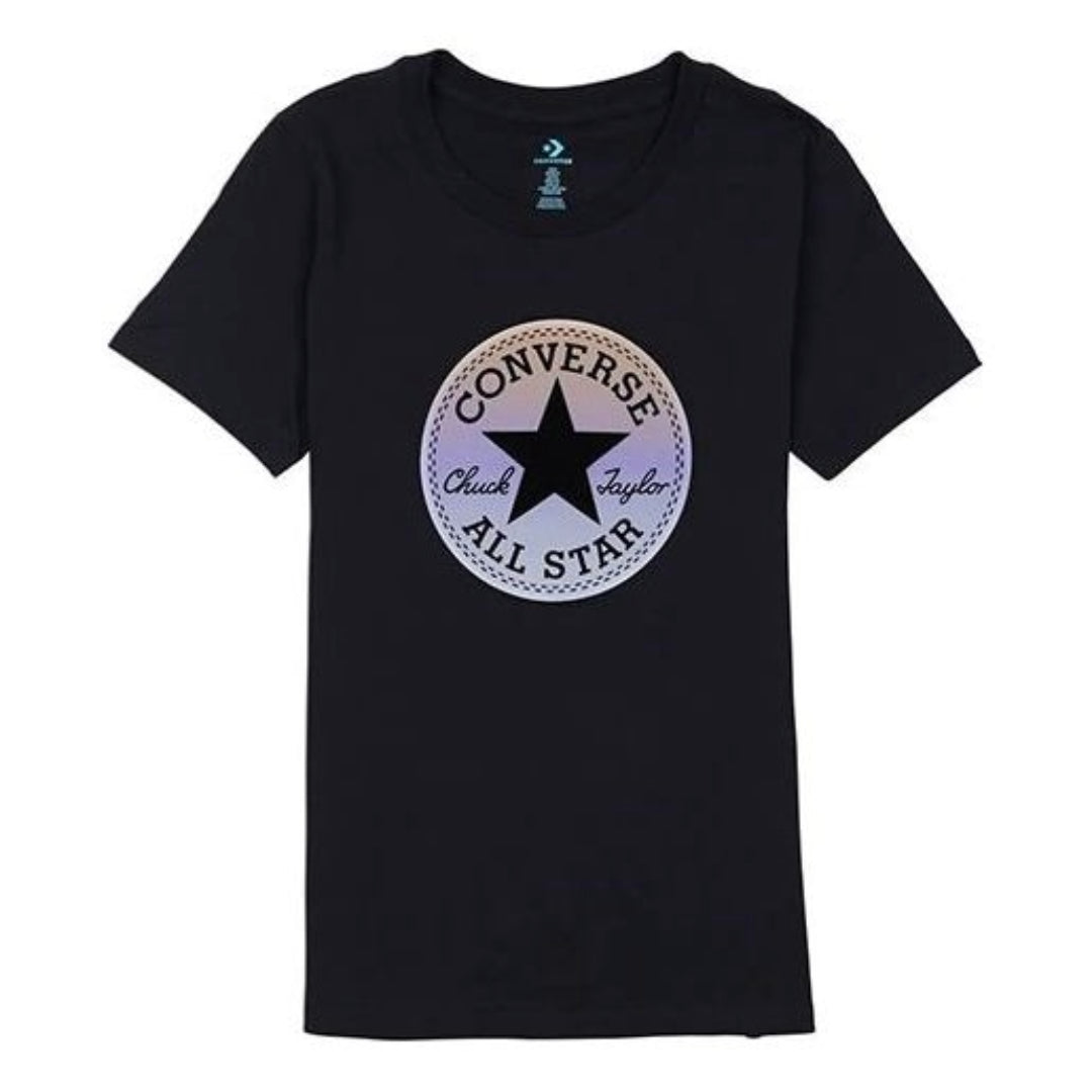 (WMNS) Converse T-Shirt All Star T-Shirt 'Black White' 10018921-A01