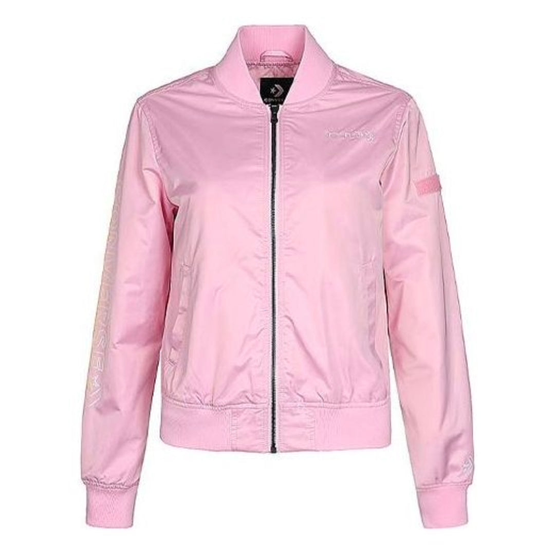 (WMNS) Converse Long Sleeves Stand Collar Jacket 'Pink' 10007768-A02