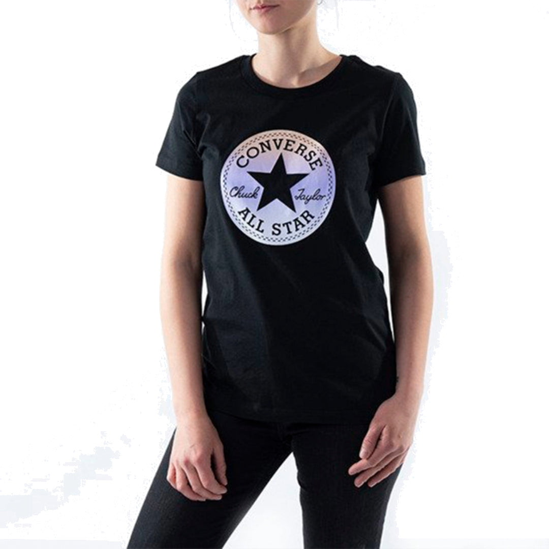 (WMNS) Converse T-Shirt All Star T-Shirt 'Black White' 10018921-A01