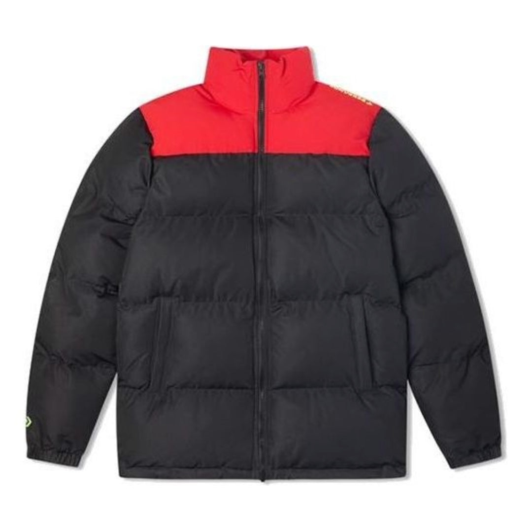 Converse Colorblock Down Jacket 'Black Red' 10020541-A01