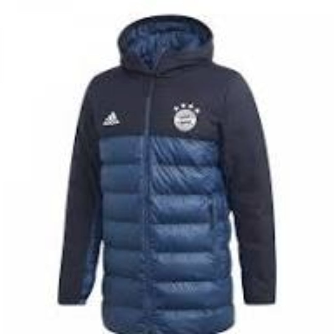 adidas FC Bayern Munich SSP Padded Hoodie Jacket Asia Sizing 'Blue Black' EB7564