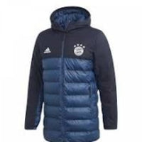 adidas FC Bayern Munich SSP Padded Hoodie Jacket Asia Sizing 'Blue Black' EB7564