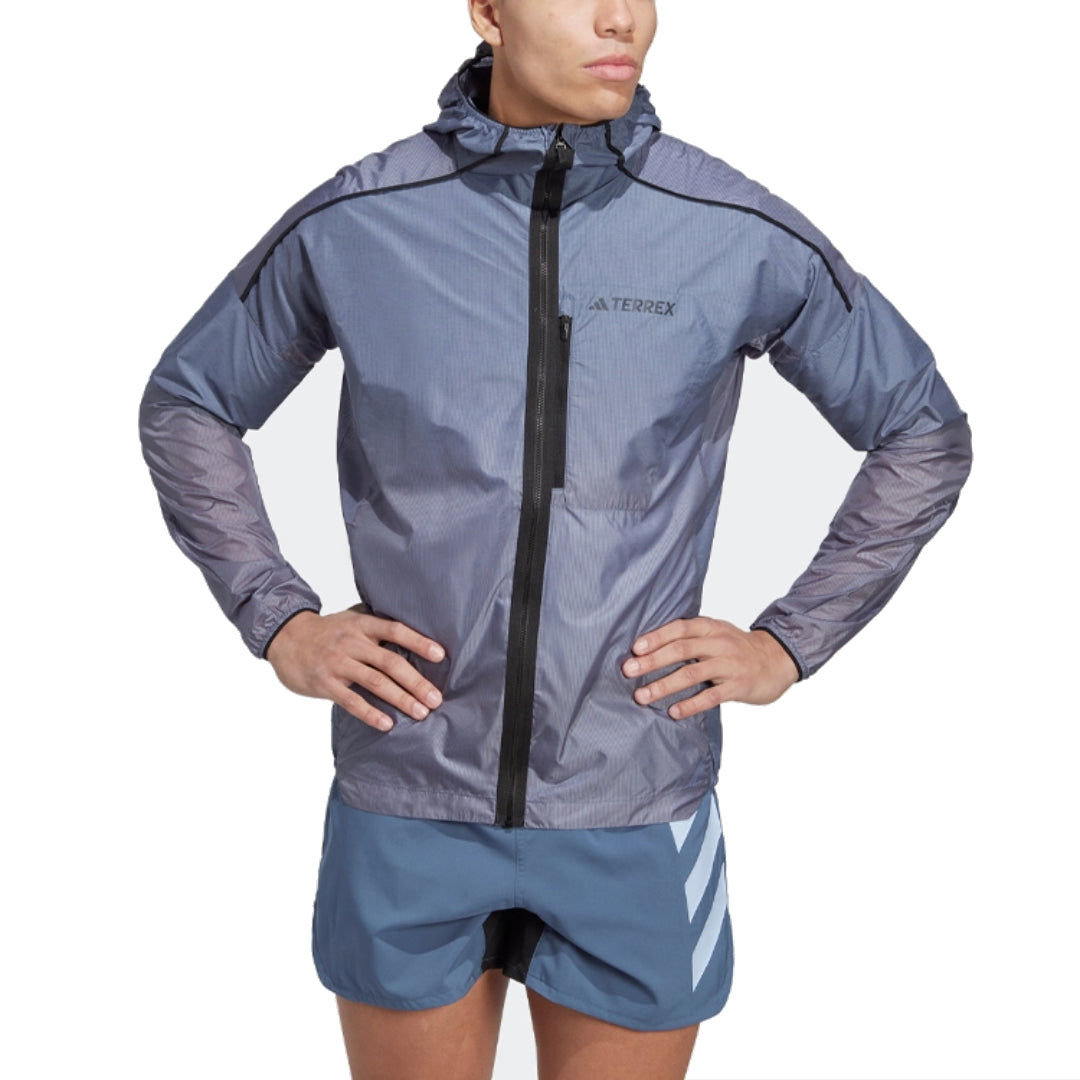 adidas Terrex Agravic Windweave Trail Running Windbreaker 'Purple Black Grey' HT9391