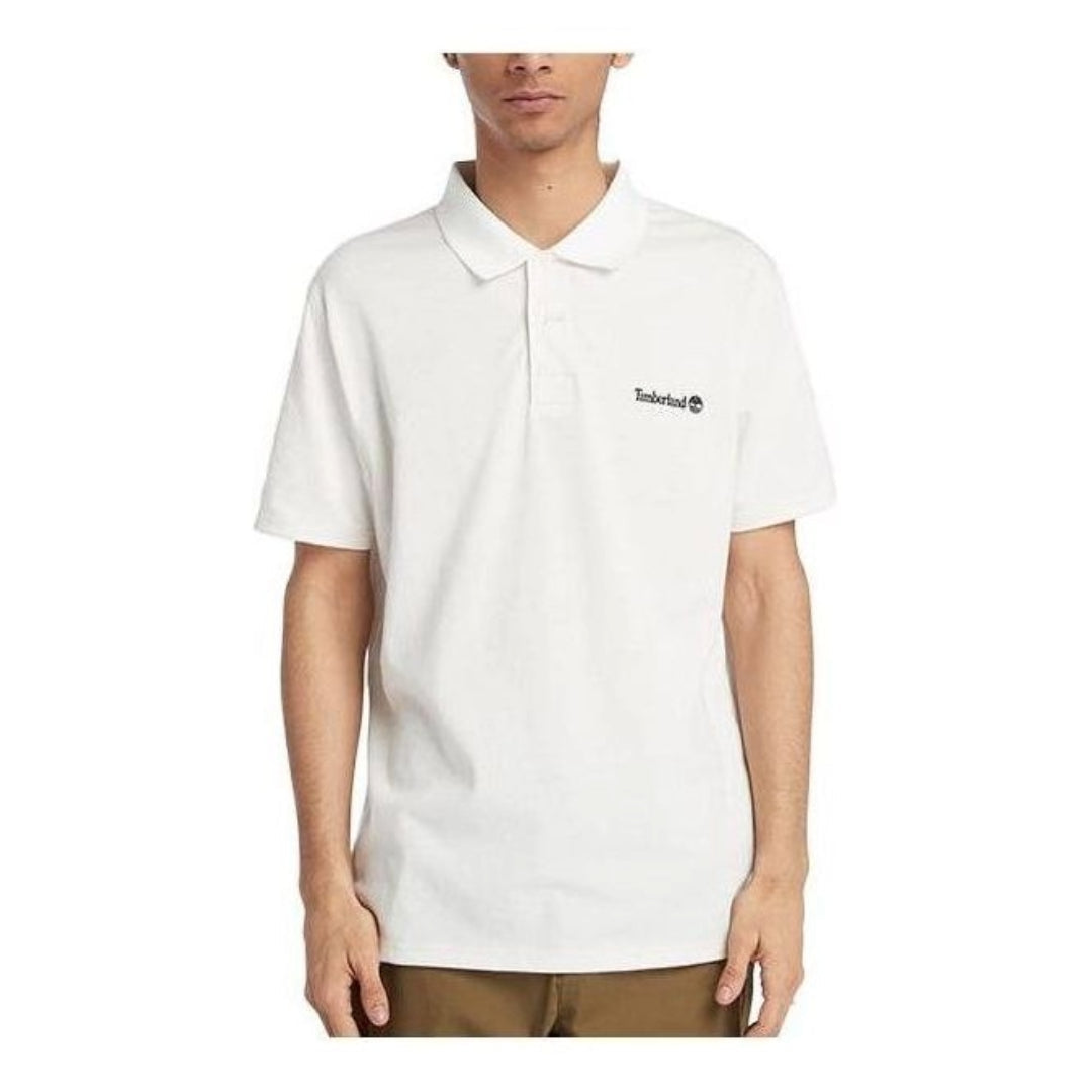 Timberland Retro White Moisture-Wicking Polo Shirt 'White' A2ND5-CM9