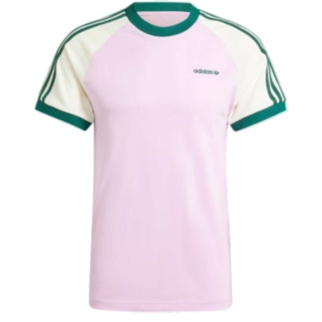 adidas 80s Premium 3-Stripes T-Shirt Asia Sizing 'Pink Green' JC6513