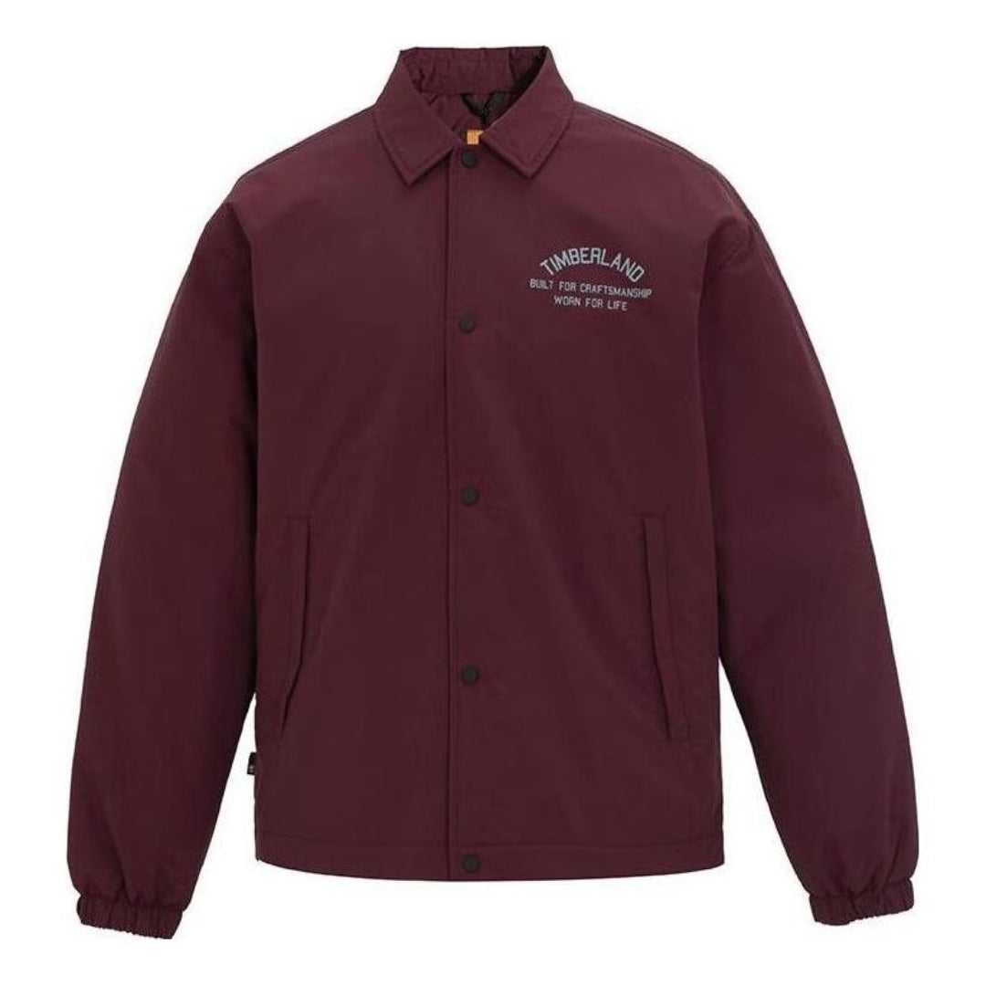 Timberland Letter Printed Shirt 'Burgundy' A6JZD-I30