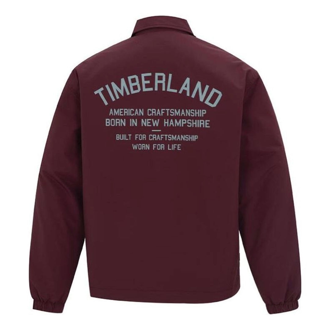 Timberland Letter Printed Shirt 'Burgundy' A6JZD-I30