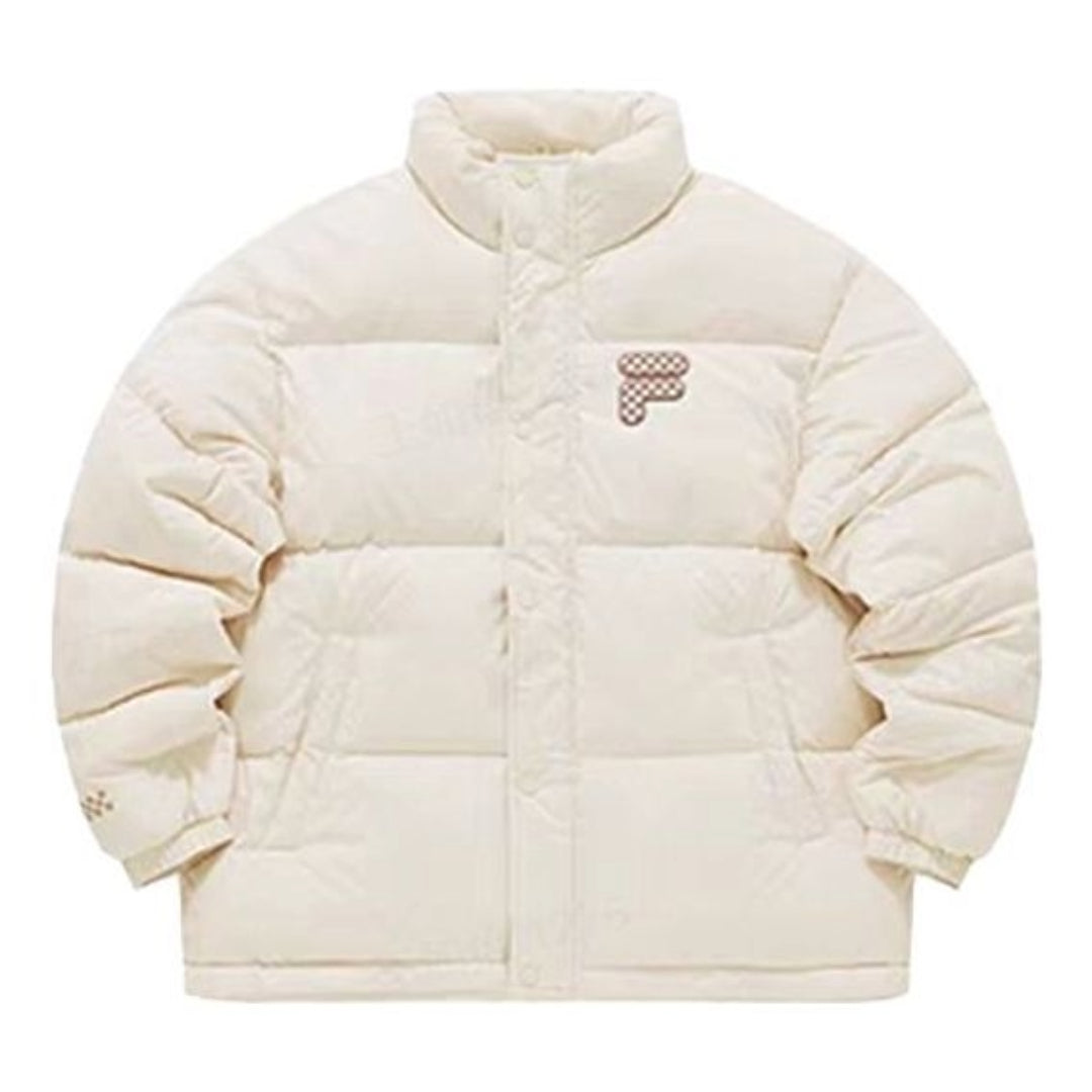 FILA FUSION Logo Printed Down Jacket 'Beige' T11U343904F-BG