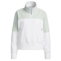 (WMNS) adidas 1/4-Zip Fleece Jacket 'White' HS6664