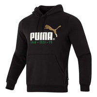 PUMA Logo Printed Casual Hoodie 'Black White' 678413-01